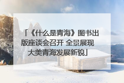 《什么是青海》图书出版座谈会召开 全景展现大美青海发展新貌