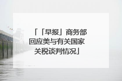 「早报」商务部回应美与有关国家关税谈判情况