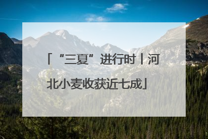 “三夏”进行时丨河北小麦收获近七成