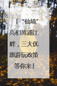 “仙境”亮相黄浦江畔，三大优惠游玩政策等你来