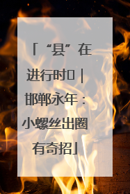 “县”在进行时⑬｜邯郸永年：小螺丝出圈有奇招