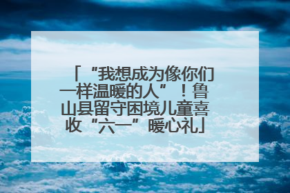 “我想成为像你们一样温暖的人”！鲁山县留守困境儿童喜收“六一”暖心礼