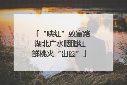 “映红”致富路 湖北广水胭脂红鲜桃火“出圈”