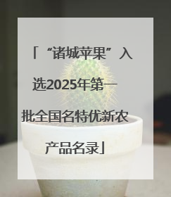 “诸城苹果”入选2025年第一批全国名特优新农产品名录