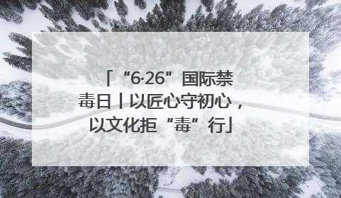 “6·26”国际禁毒日丨以匠心守初心，以文化拒“毒”行