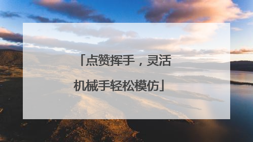 点赞挥手，灵活机械手轻松模仿