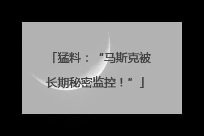 猛料：“马斯克被长期秘密监控！”
