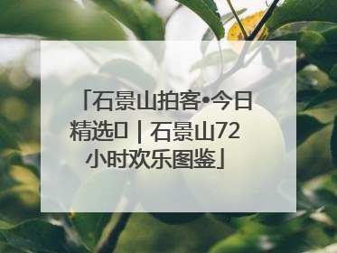 石景山拍客•今日精选⑲｜石景山72小时欢乐图鉴