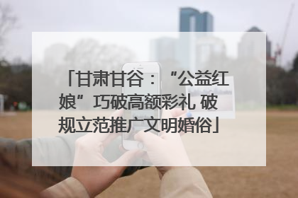 甘肃甘谷：“公益红娘”巧破高额彩礼 破规立范推广文明婚俗