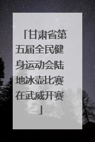 甘肃省第五届全民健身运动会陆地冰壶比赛在武威开赛