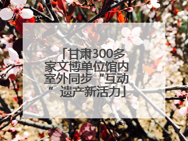 甘肃300多家文博单位馆内室外同步“互动”遗产新活力
