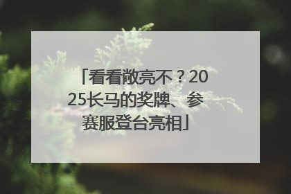 看看敞亮不？2025长马的奖牌、参赛服登台亮相