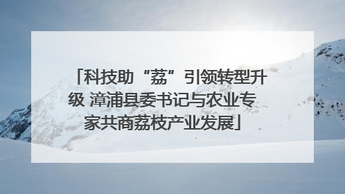 科技助“荔”引领转型升级 漳浦县委书记与农业专家共商荔枝产业发展