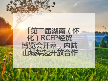 第二届湖南（怀化）RCEP经贸博览会开幕，内陆山城架起开放合作新桥梁