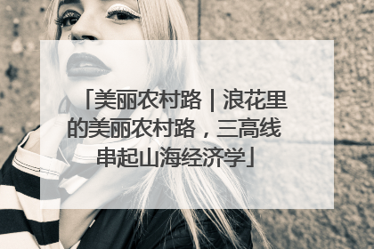 美丽农村路｜浪花里的美丽农村路，三高线串起山海经济学