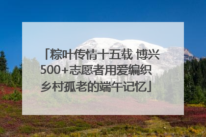 粽叶传情十五载 博兴500+志愿者用爱编织乡村孤老的端午记忆