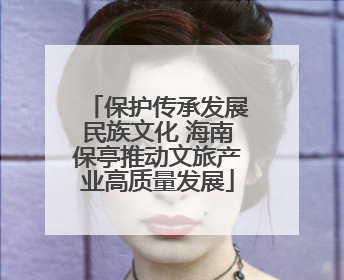 保护传承发展民族文化 海南保亭推动文旅产业高质量发展