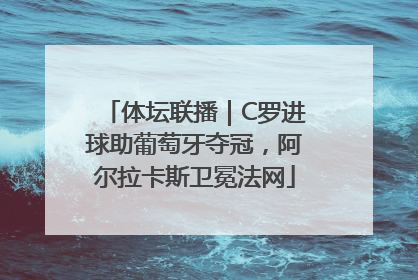 体坛联播｜C罗进球助葡萄牙夺冠，阿尔拉卡斯卫冕法网