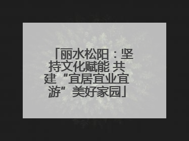 丽水松阳：坚持文化赋能 共建“宜居宜业宜游”美好家园