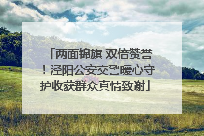 两面锦旗 双倍赞誉！泾阳公安交警暖心守护收获群众真情致谢