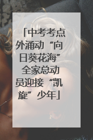 中考考点外涌动“向日葵花海” 全家总动员迎接“凯旋”少年