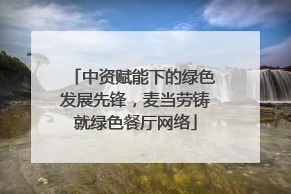 中资赋能下的绿色发展先锋，麦当劳铸就绿色餐厅网络