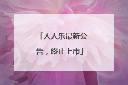 人人乐最新公告，终止上市