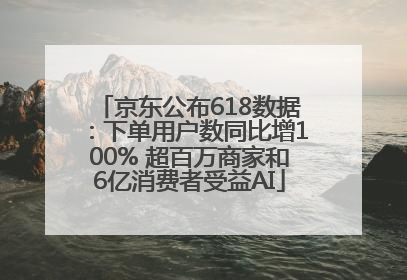 京东公布618数据：下单用户数同比增100% 超百万商家和6亿消费者受益AI