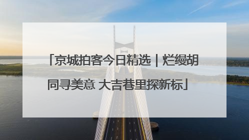 京城拍客今日精选｜烂缦胡同寻美意 大吉巷里探新标