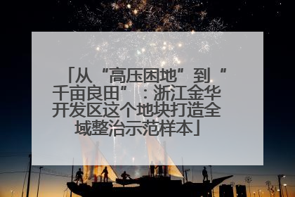 从“高压困地”到“千亩良田”：浙江金华开发区这个地块打造全域整治示范样本
