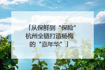 从保鲜到“保险” 杭州全链打造杨梅的“嘉年华”