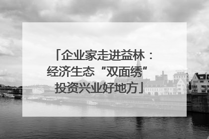 企业家走进益林：经济生态“双面绣” 投资兴业好地方