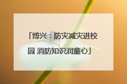 博兴：防灾减灾进校园 消防知识润童心