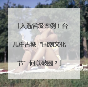 入选省级案例！台儿庄古城“国潮文化节”何以破圈？