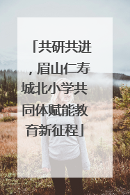 共研共进，眉山仁寿城北小学共同体赋能教育新征程