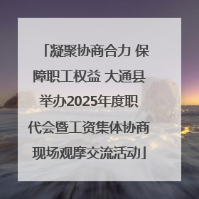 凝聚协商合力 保障职工权益 大通县举办2025年度职代会暨工资集体协商现场观摩交流活动