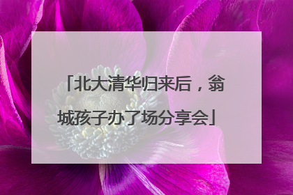 北大清华归来后，翁城孩子办了场分享会