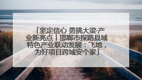 坚定信心 勇挑大梁·产业新亮点丨邯郸市探路县域特色产业联动发展：飞地，为好项目跨域安个家