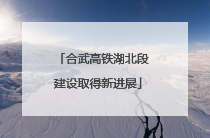 合武高铁湖北段建设取得新进展