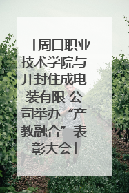 周口职业技术学院与开封住成电装有限 公司举办“产教融合”表彰大会