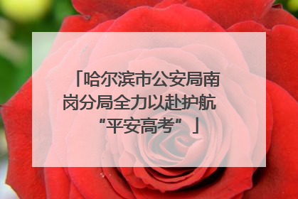 哈尔滨市公安局南岗分局全力以赴护航“平安高考”