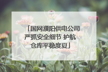 国网濮阳供电公司严抓安全细节 护航仓库平稳度夏