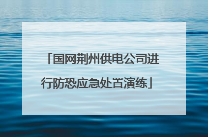 国网荆州供电公司进行防恐应急处置演练