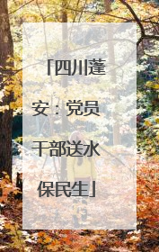四川蓬安：党员干部送水保民生