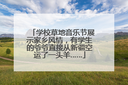 学校草地音乐节展示家乡风情，有学生的爷爷直接从新疆空运了一头羊……