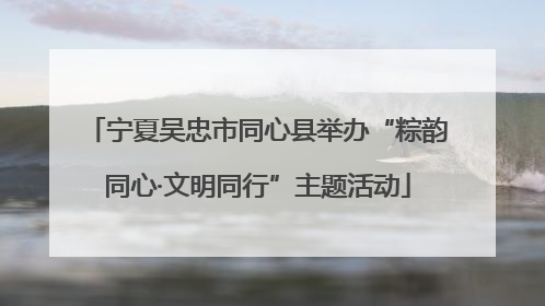 宁夏吴忠市同心县举办“粽韵同心·文明同行”主题活动