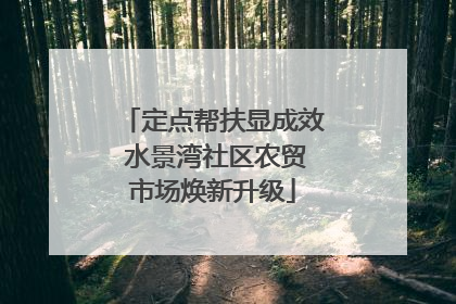 定点帮扶显成效 水景湾社区农贸市场焕新升级