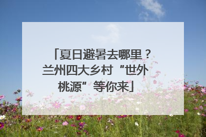 夏日避暑去哪里？兰州四大乡村“世外桃源”等你来