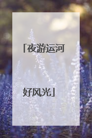 夜游运河好风光