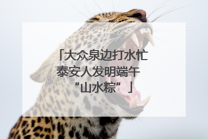 大众泉边打水忙 泰安人发明端午“山水粽”